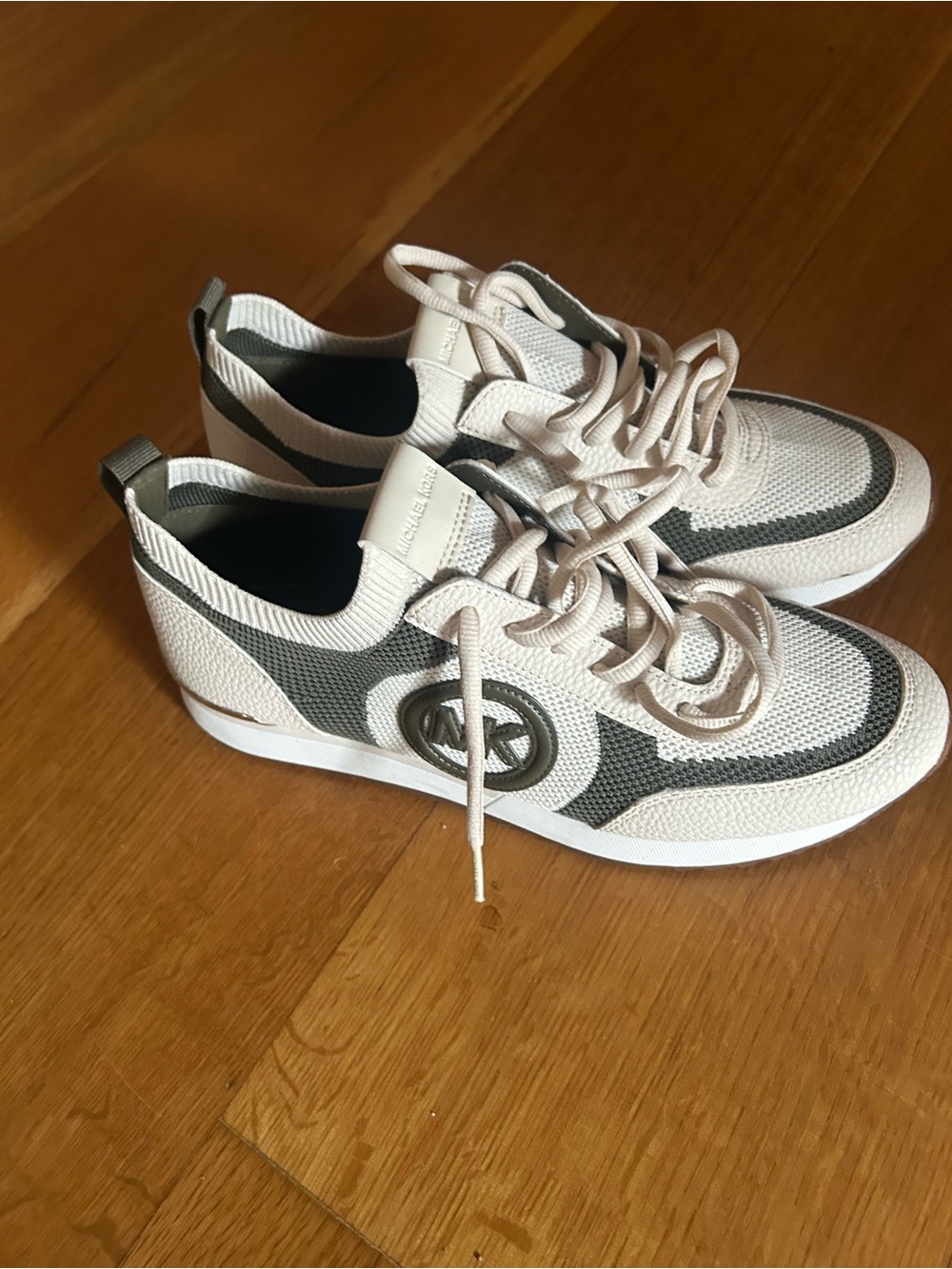 Michael Kors Womans’s White and Black Performance Mesh Sneakers